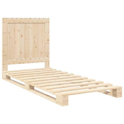 vidaXL Bed Frame | Natural Pine | Solid Pinewood | Single size | Durable