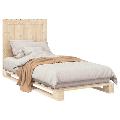 vidaXL Bed Frame | Natural Pine | Solid Pinewood | Single size | Durable