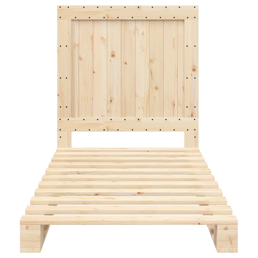 vidaXL Bed Frame | Natural Pine | Solid Pinewood | Single size | Durable