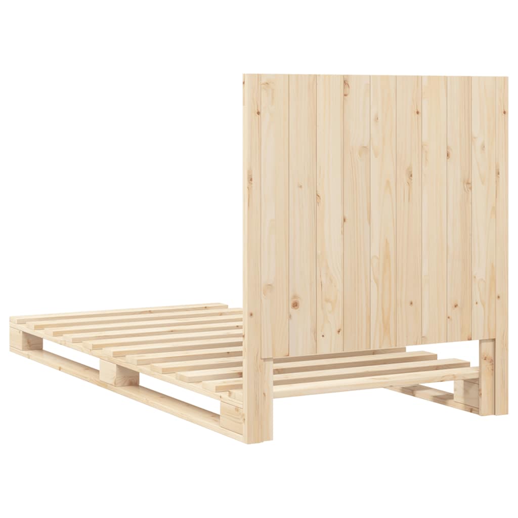 vidaXL Bed Frame | Natural Pine | Solid Pinewood | Single size | Durable