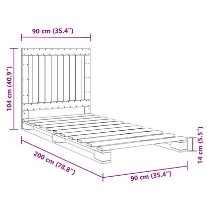 vidaXL Bed Frame | Natural Pine | Solid Pinewood | Single size | Durable