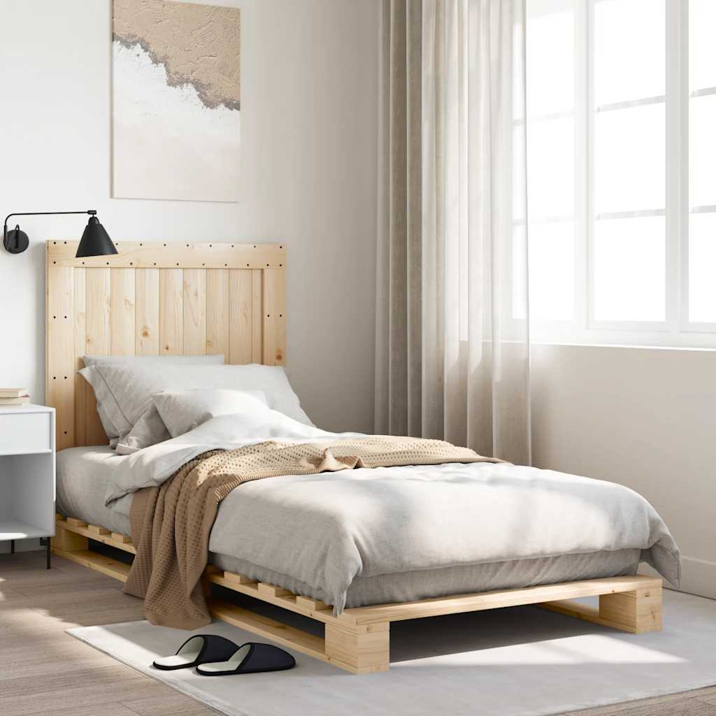 vidaXL Bed Frame | Natural Pine | Solid Pinewood | Single size | Durable