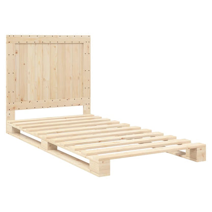 vidaXL Bed Frame | Natural Pine | Solid Wood | Single | Durable | Rectangular