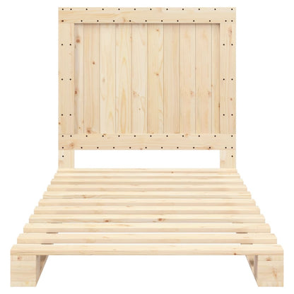 vidaXL Bed Frame | Natural Pine | Solid Wood | Single | Durable | Rectangular