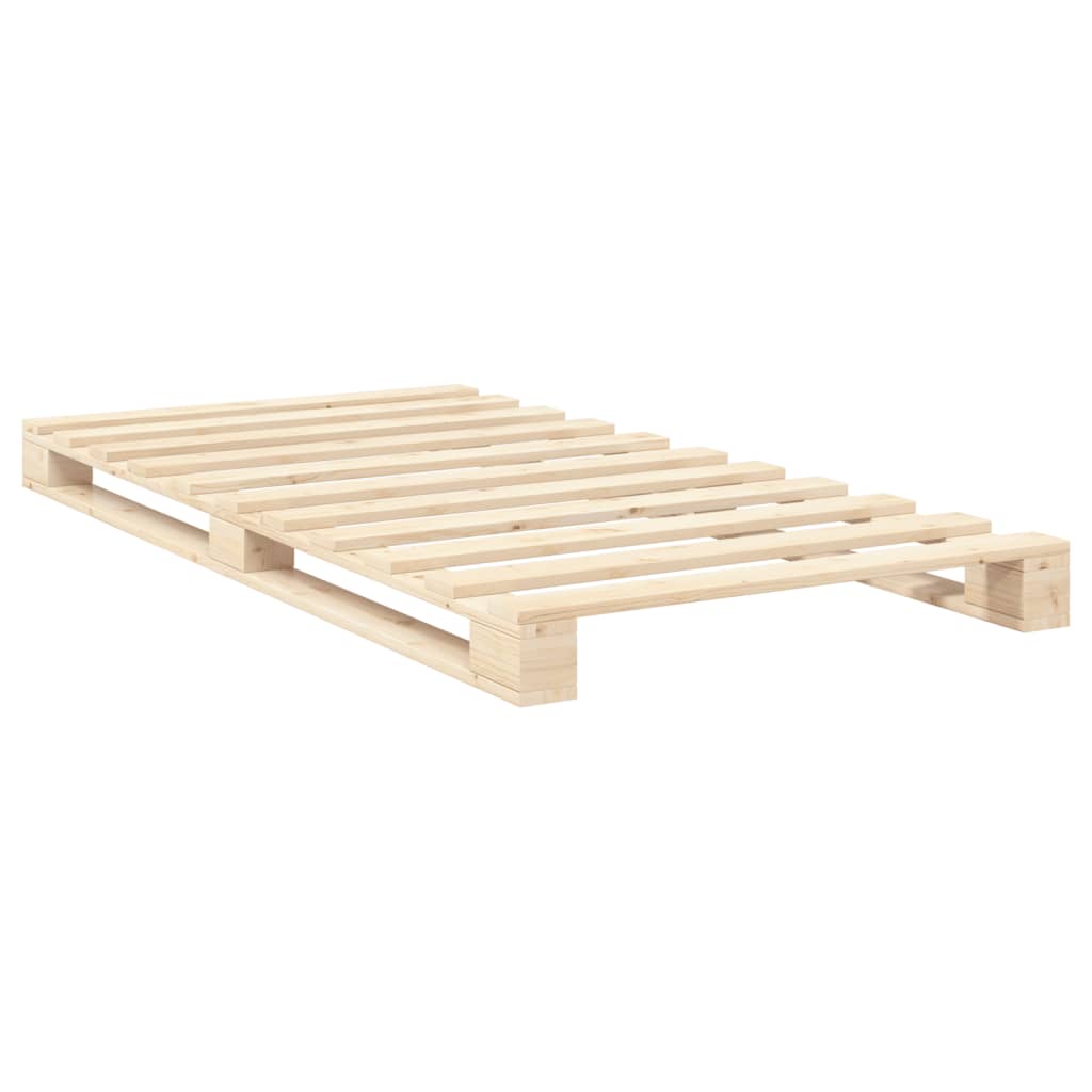 vidaXL Bed Frame | Natural Pine | Solid Wood | Single | Durable | Rectangular