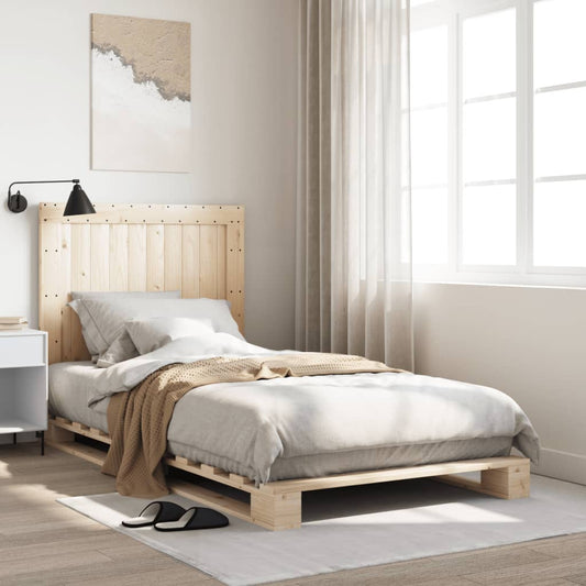 vidaXL Bed Frame | Natural Pine | Solid Wood | Single | Durable | Rectangular