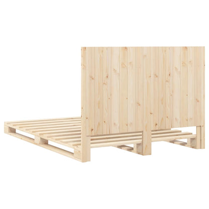 vidaXL Bed Frame without Mattress with Headboard 140x200 cm Solid Wood