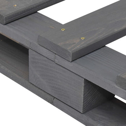 vidaXL Bed Frame without Mattress  Grey 90x200 cm Solid Wood Pine