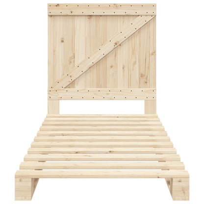 vidaXL Bed Frame | Natural Wood | Solid pinewood | Single | Durable | Bed Frame