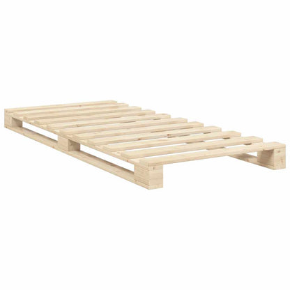 vidaXL Bed Frame | Natural Wood | Solid pinewood | Single | Durable | Bed Frame