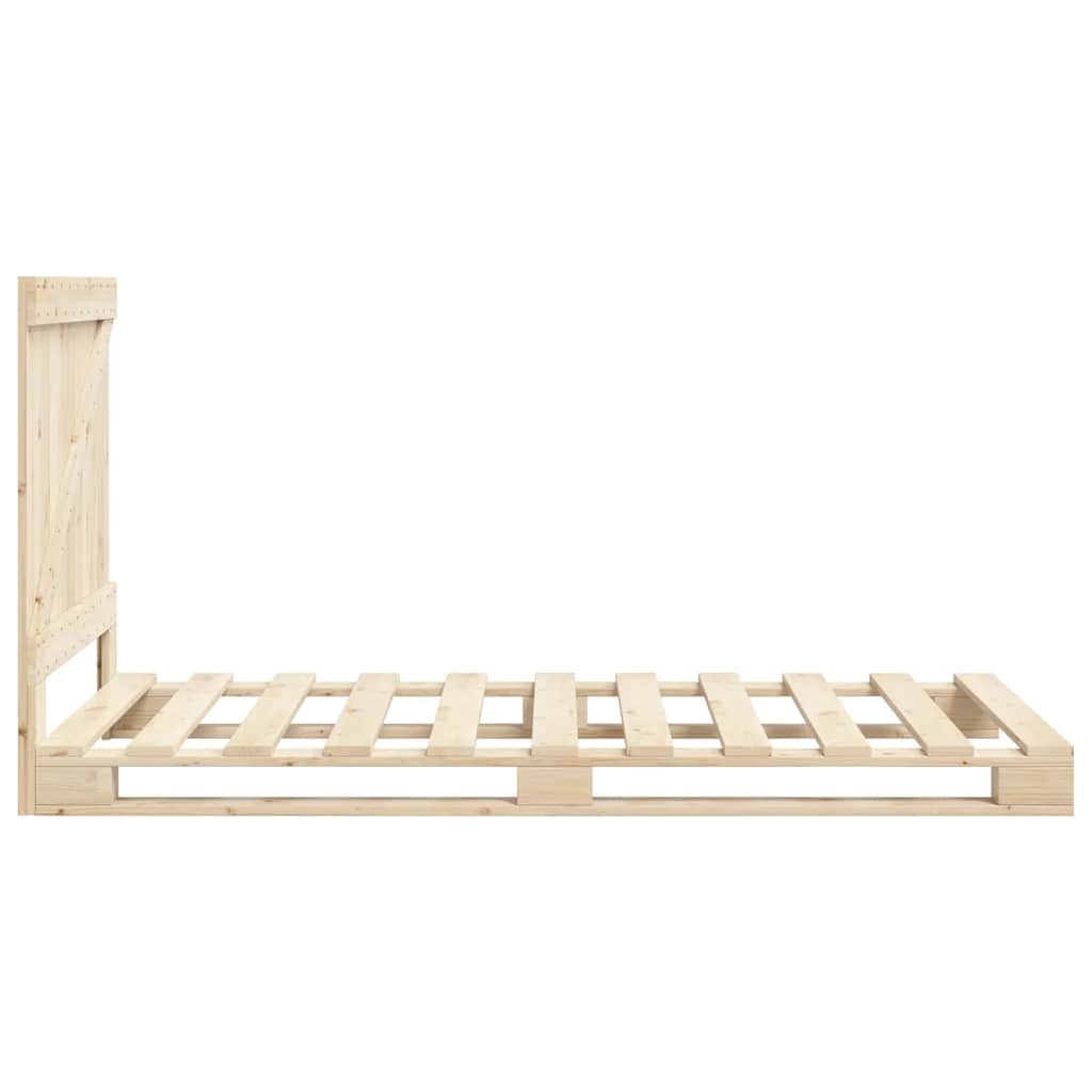 vidaXL Bed Frame | Natural Wood | Solid pinewood | Single | Durable | Bed Frame