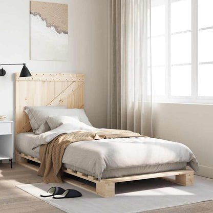vidaXL Bed Frame | Natural Wood | Solid pinewood | Single | Durable | Bed Frame