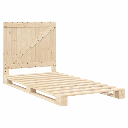 vidaXL Bed Frame | Natural Wood | Solid Pine Wood | Single | Durable | Bed Frame