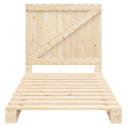 vidaXL Bed Frame | Natural Wood | Solid Pine Wood | Single | Durable | Bed Frame