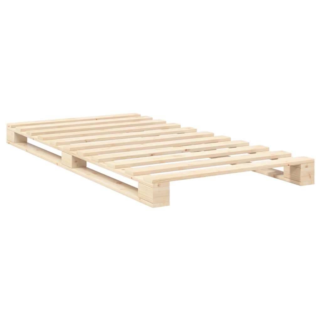 vidaXL Bed Frame | Natural Wood | Solid Pine Wood | Single | Durable | Bed Frame