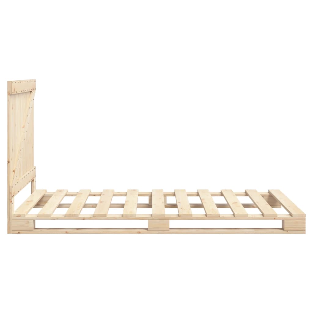 vidaXL Bed Frame | Natural Wood | Solid Pine Wood | Single | Durable | Bed Frame