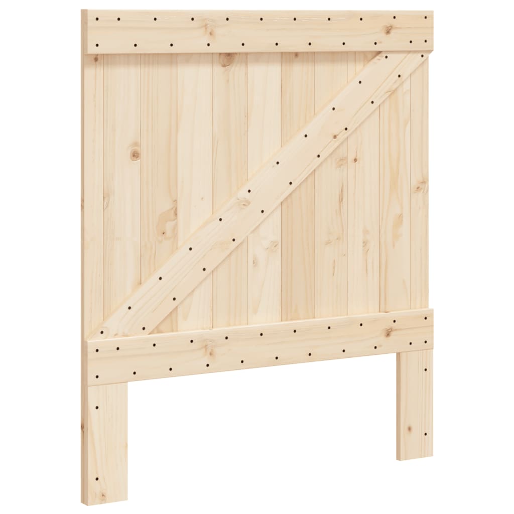 vidaXL Bed Frame without Mattress with Headboard 90x200 cm Solid Wood
