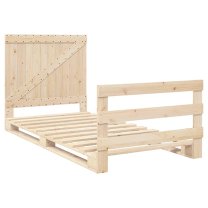 vidaXL Bed Frame | Pine | Solid pine wood | Single |  Durable  | Bed Frame