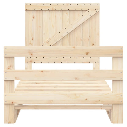 vidaXL Bed Frame | Pine | Solid pine wood | Single |  Durable  | Bed Frame