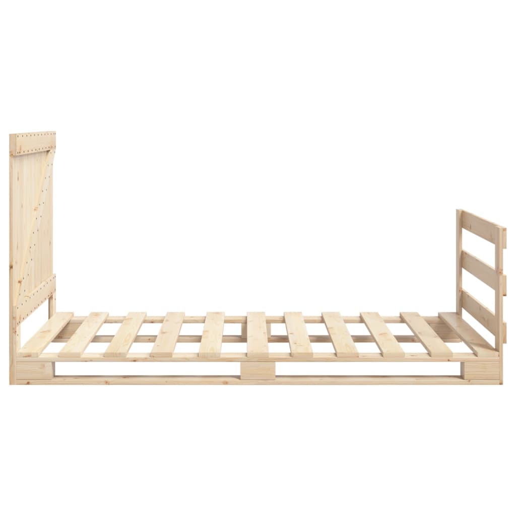 vidaXL Bed Frame | Pine | Solid pine wood | Single |  Durable  | Bed Frame