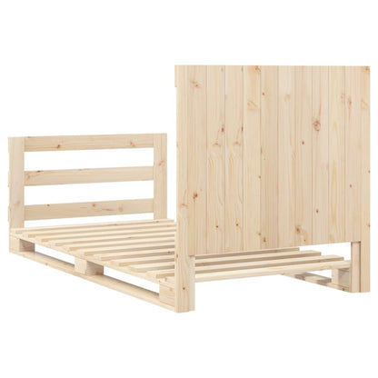 vidaXL Bed Frame | Pine | Solid pine wood | Single |  Durable  | Bed Frame