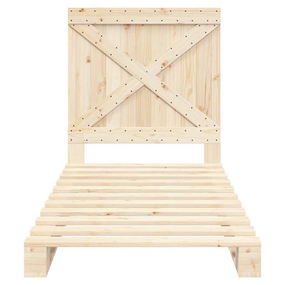 vidaXL Bed Frame | Natural Wood | Solid pine wood | Single | Sturdy | Bed Frame
