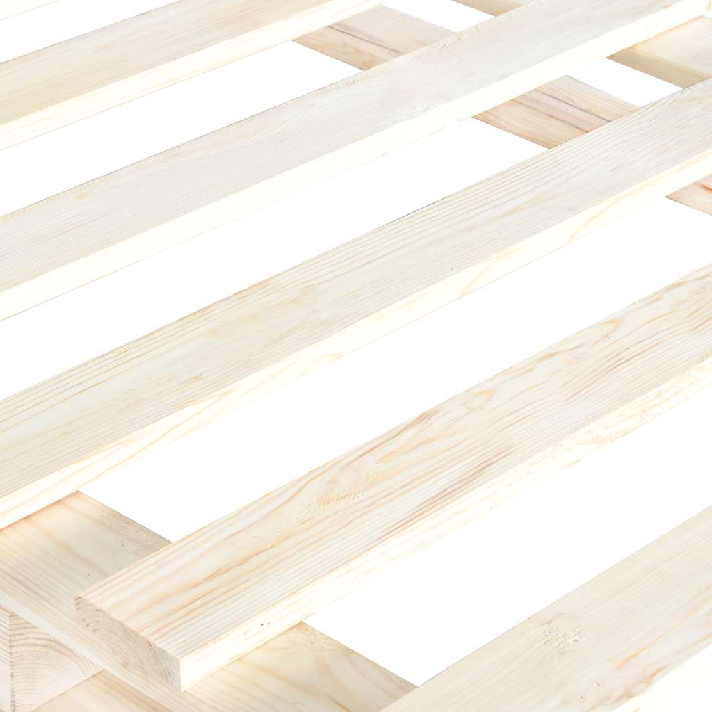 vidaXL Bed Frame | Natural Wood | Solid pine wood | Single | Sturdy | Bed Frame