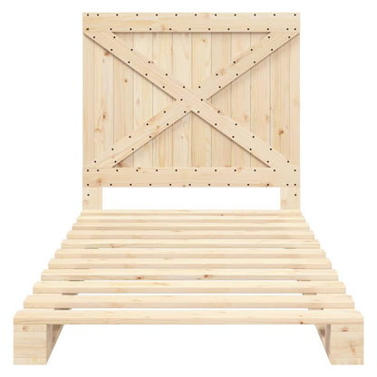 vidaXL Bed Frame | Natural Pine | Solid pine wood | Single | Durable | Bed Frame