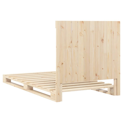 vidaXL Bed Frame | Natural Pine | Solid pine wood | Single | Durable | Bed Frame