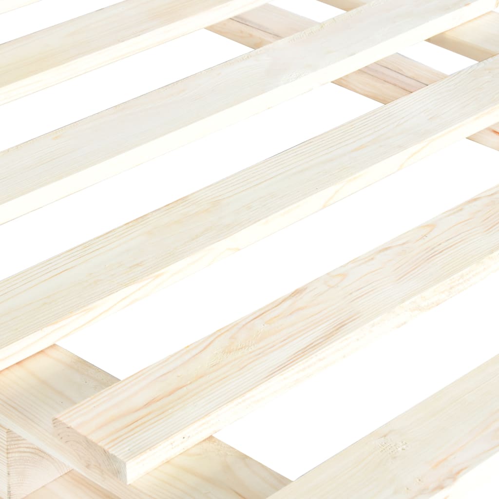 vidaXL Bed Frame | Natural Pine | Solid Pine Wood | Double | Durable | Bed Frame