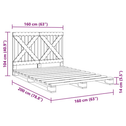 vidaXL Bed Frame | Natural Pine | Solid Pine Wood | Double | Durable | Bed Frame