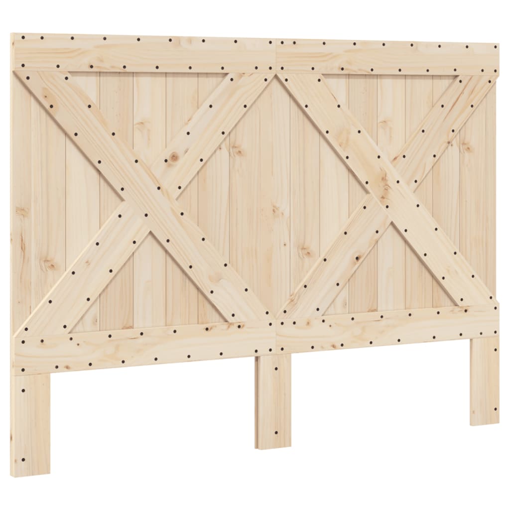 vidaXL Bed Frame | Grey | Solid pine wood | Double | Sturdy | Bed Frame