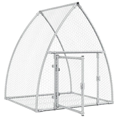 vidaXL Rabbit Hutch Silver 105x100x120 cm Galvanised Steel