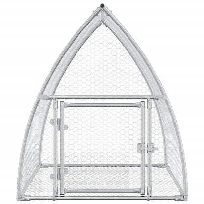 vidaXL Rabbit Hutch Silver 105x100x120 cm Galvanised Steel