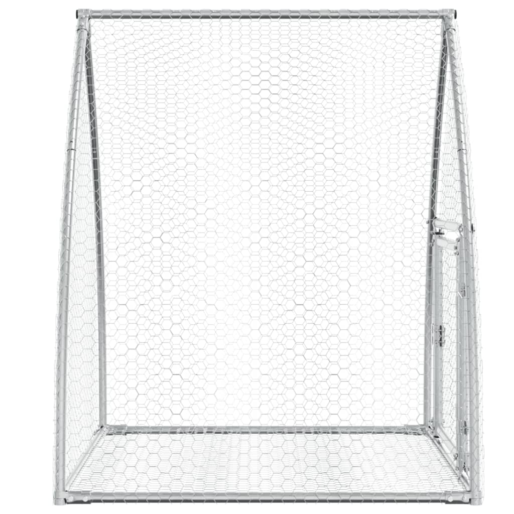 vidaXL Rabbit Hutch Silver 105x100x120 cm Galvanised Steel
