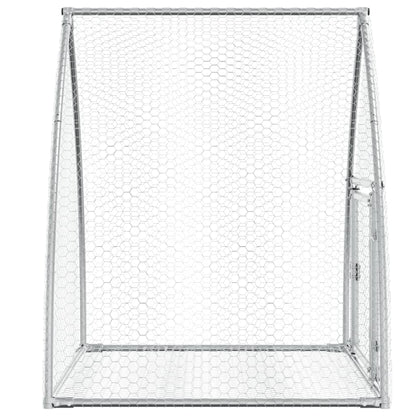 vidaXL Rabbit Hutch Silver 105x100x120 cm Galvanised Steel