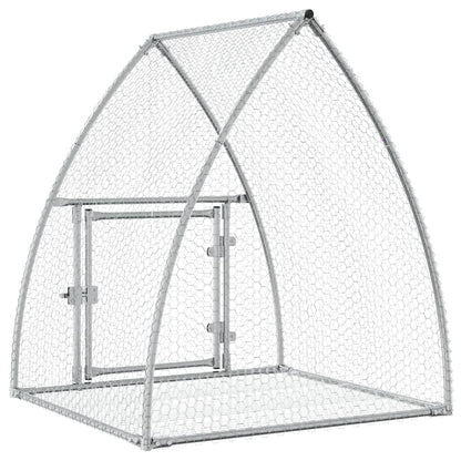 vidaXL Rabbit Hutch Silver 105x100x120 cm Galvanised Steel