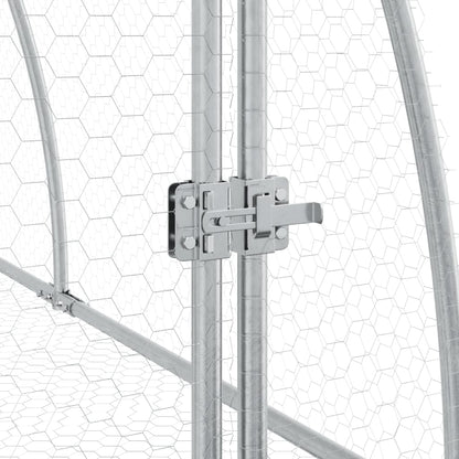 vidaXL Rabbit Hutch Silver 105x100x120 cm Galvanised Steel
