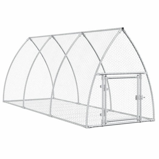 vidaXL Rabbit Hutch Silver 105x300x120 cm Galvanised Steel