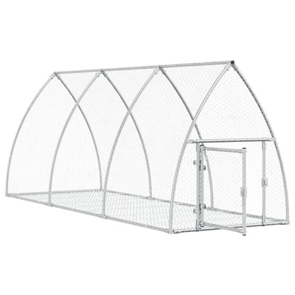 vidaXL Rabbit Hutch Silver 105x300x120 cm Galvanised Steel