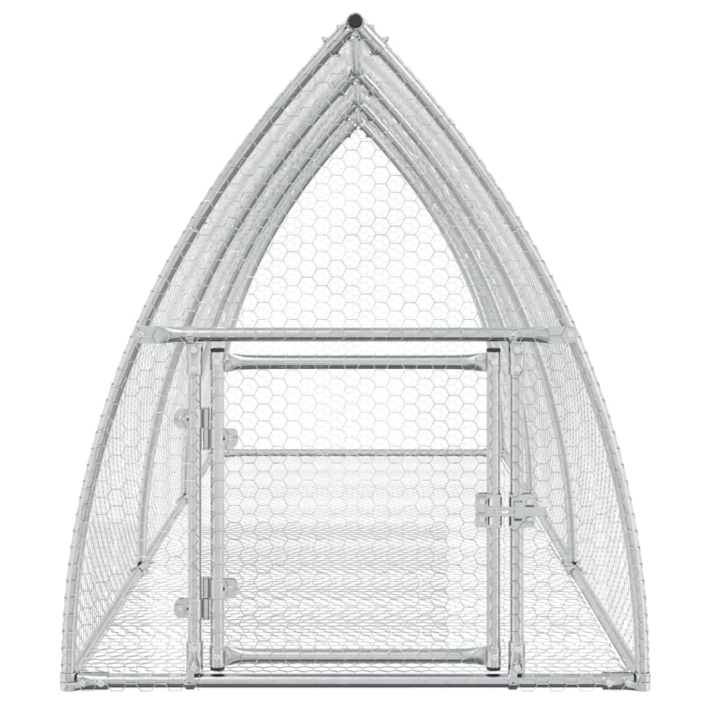 vidaXL Rabbit Hutch Silver 105x300x120 cm Galvanised Steel