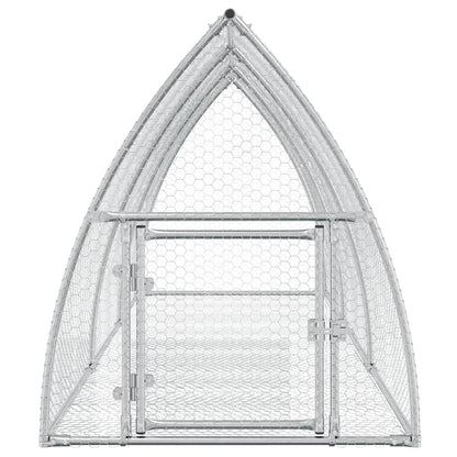 vidaXL Rabbit Hutch Silver 105x300x120 cm Galvanised Steel