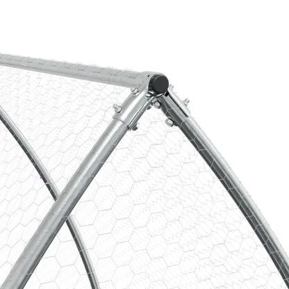 vidaXL Rabbit Hutch Silver 105x300x120 cm Galvanised Steel