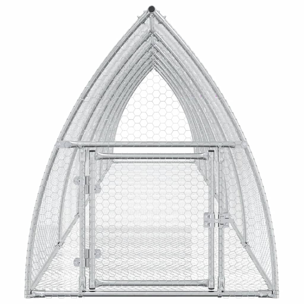 vidaXL Rabbit Hutch Silver 105x600x120 cm Galvanised Steel