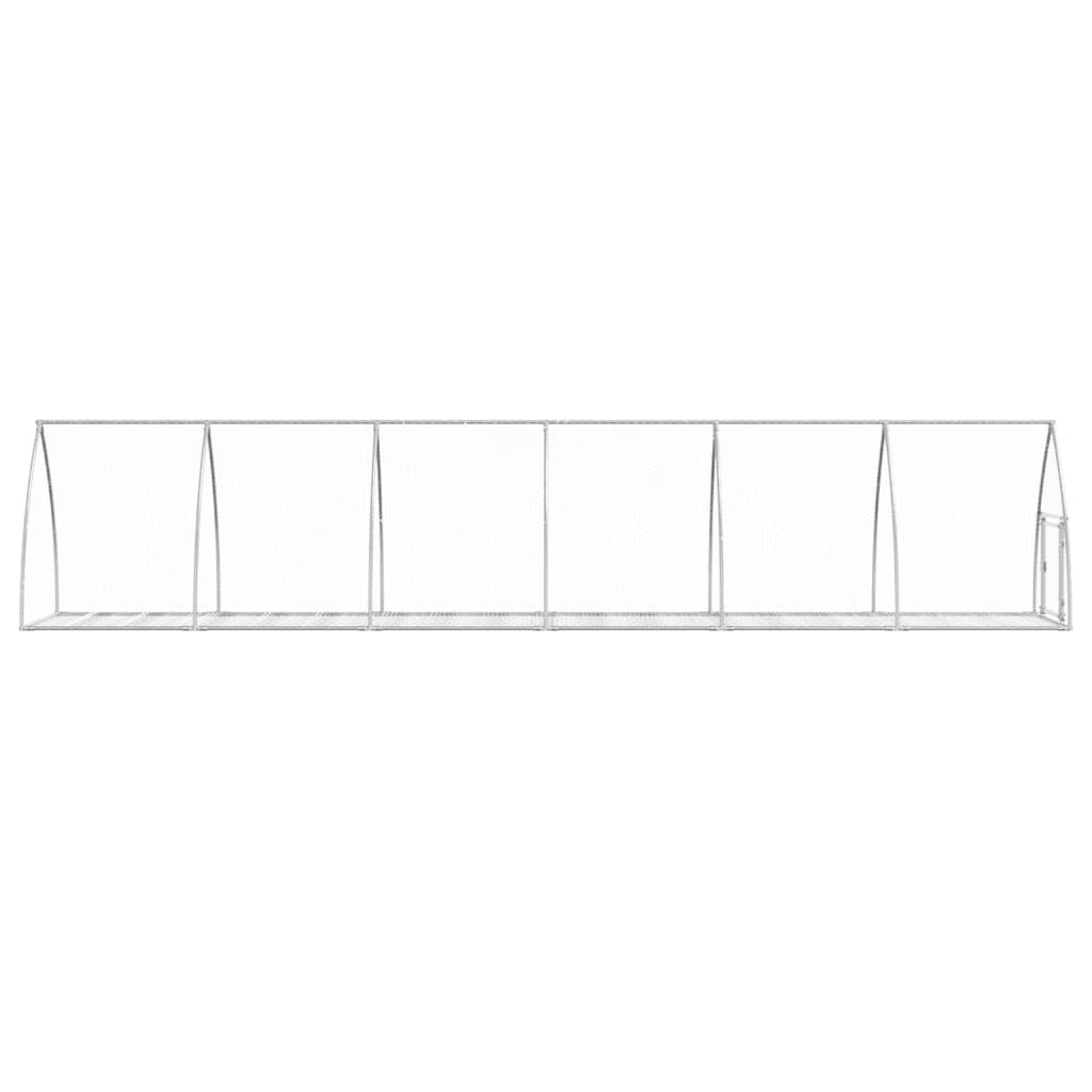 vidaXL Rabbit Hutch Silver 105x600x120 cm Galvanised Steel