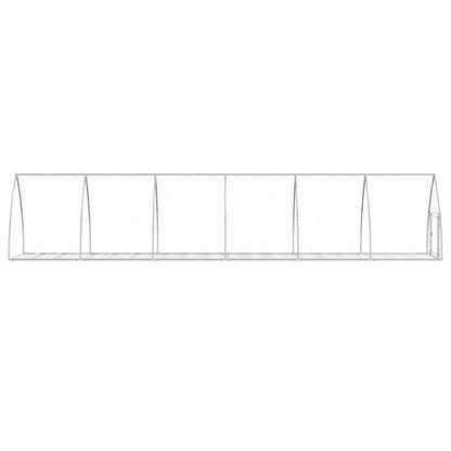 vidaXL Rabbit Hutch Silver 105x600x120 cm Galvanised Steel