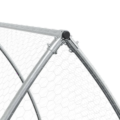 vidaXL Rabbit Hutch Silver 105x600x120 cm Galvanised Steel