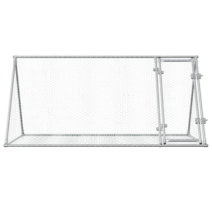 vidaXL Rabbit Hutch Silver 200x105x91 cm Galvanised Steel