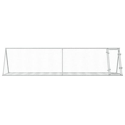 vidaXL Rabbit Hutch Silver 400x105x91 cm Galvanised Steel