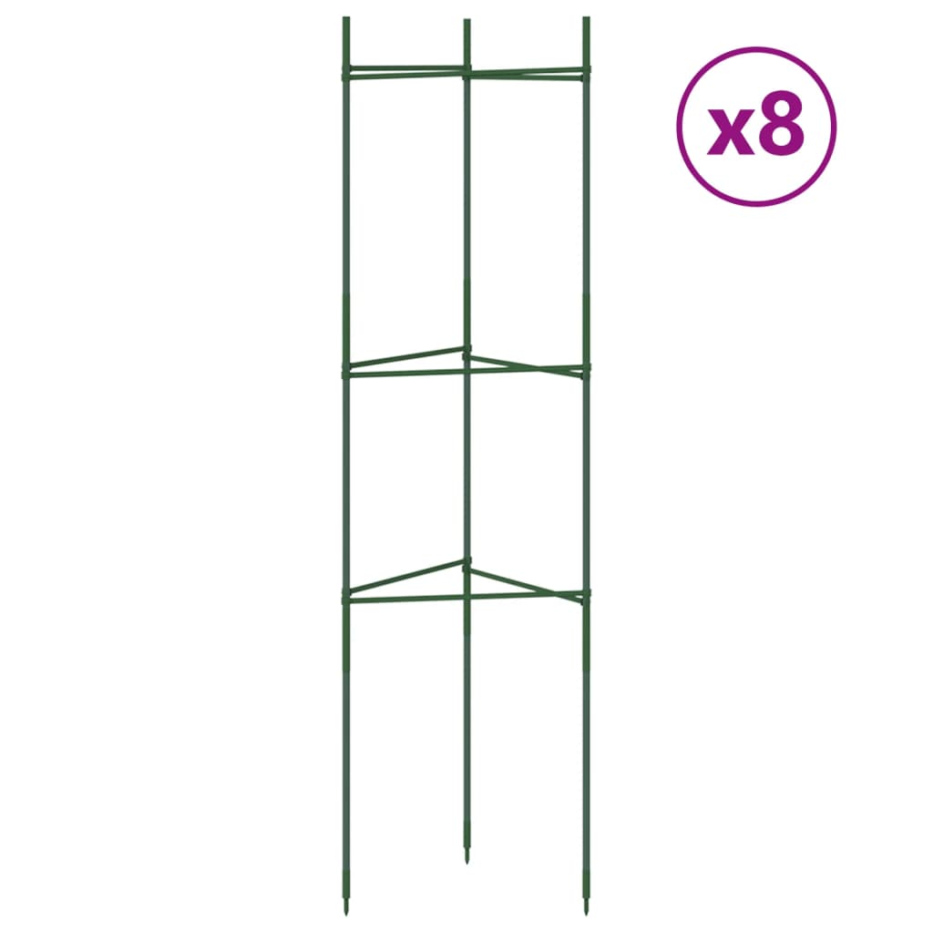 vidaXL Tomato Cages 8 pcs 116 cm Steel and PP